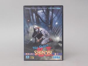 MD メガドライブソフト「ザ・スーパー忍Ⅱ The Super SHINOBI Ⅱ」ケース 取説付属 動作未確認