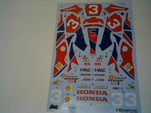  Tamiya 1/12 Honda NSR500 Factory color ( decal only )