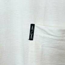 希少《 Dead Stock / ARMANI EXCHANGE 》80s 90s デッド【 アルマーニ 白 ホワイト コットン Tシャツ L ビンテージ アメリカ製 】 _画像4