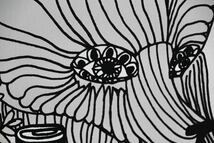 【美品】マリメッコ テキスタイル アートフレーム モダン デザイン インテリア 壁掛け 一点もの 北欧 雑貨 クラシック marimekko_画像3