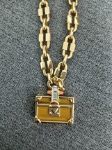 美品 LOUIS VUITTON ルイ ヴィトン LV ネックレス M62814 プティットマル バッグモチーフ ゴールド アクセサリー レディース メンズ 1円〜_画像1