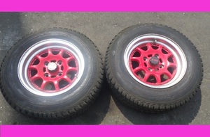 DUNLOP MOTORSPORT SPIRIT 14インチ 114.3/4H 14×6.5JJ OFF28 PCD114.3 4穴 2本 旧車 当時物 195/70R14◆52