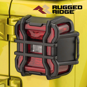 【Rugged Ridge 正規品】テールライトガード テールランプガード 左右セット スチール製 パウダーコート仕上げ ジープ JL ラングラー