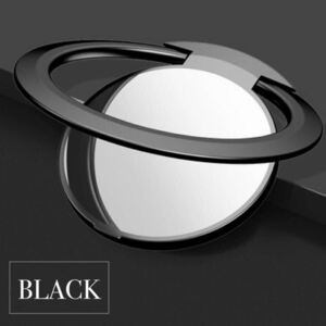 薄型　スマホリング　ブラック　バンカーリング　マグネット　ホールドリング　高性能　スタンド　iPhone　Android 全機種 黒 300円
