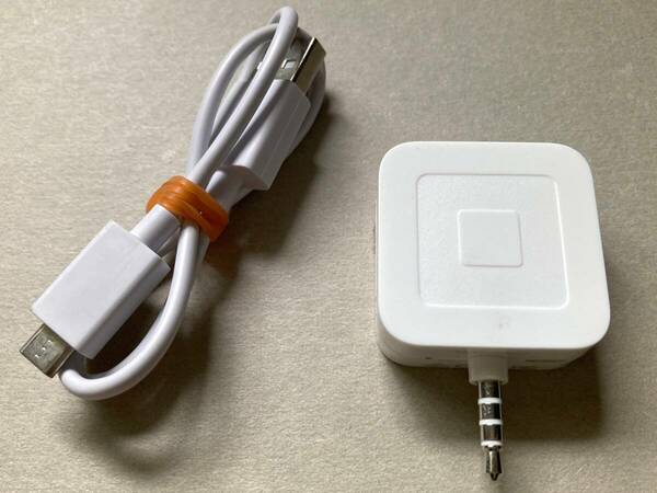 Square Reader スクエア クレジッドカード決済リーダー(ICカード対応）+充電用USBケーブルセット