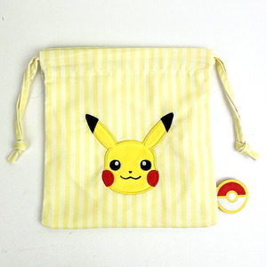  Pocket Monster Pikachu up like embroidery pouch ( yellow ) case Pokemon 