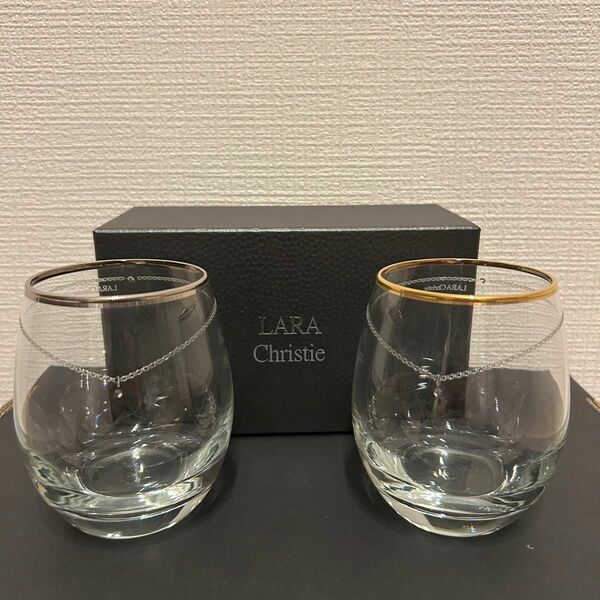 LARA Christie ララクリスティー　ペアグラス　2個セット　未使用 食器 ペア グラス クリア