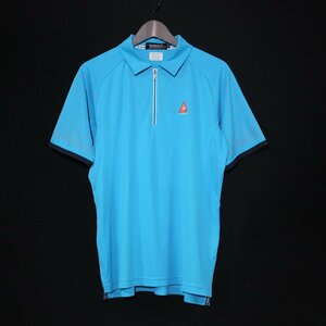 ルコックゴルフ le coq sportif golf ハーフジップ 半袖ゴルフシャツ M