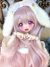 ＊luceluce＊ DDH-22セミホワイト肌 カスタムヘッド＋舌パーツ2種＋レジンアイ2種 ソフビにつき難あり_画像3