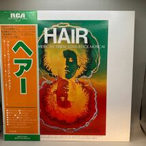 美品 LP 帯付 ヘアー ブロードウェイオリジナルキャスト /HAIR THE AMERICAN TRIBAL LOVE-ROCK MUSICAL RVP-6444_画像1