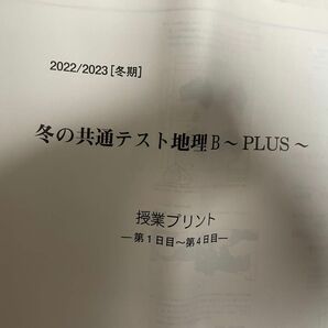 冬の共通テスト　テスト　1〜4回　地理　岡田　解説プリント付き　駿台