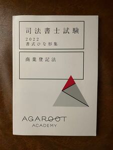 アガルート 司法書士 2022 書式ひな形集　商業登記法