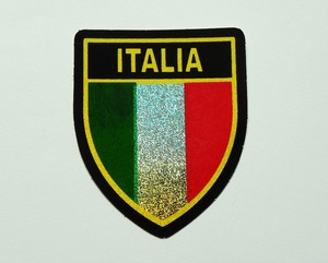 ★【ステッカー/シール】MOTORSPORT モータースポーツ ITALIA イタリア 国旗 Tricolore italiano ホログラム