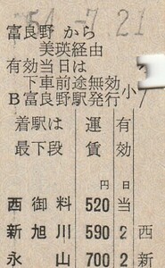 H243.縦型準片　根室本線　富良野から美瑛経由　永山　54.7.21【0026】