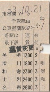 H242.縦型準片　室蘭本線　東室蘭から千歳経由　名寄　53.10.21【1249】