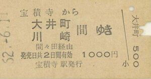 Y189.東北本線　宝積寺から大井町　川崎　間ゆき　間々田経由　62.6.11