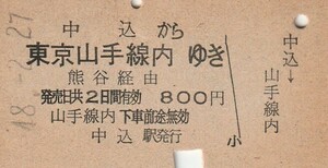 P118.小海線　中込から東京山手線内ゆき　熊谷経由　48.2.27