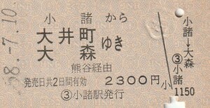 P546.信越本線　小諸から大井町　大森ゆき　熊谷経由　58.7.10