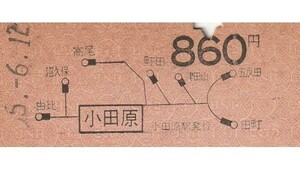 N314.東海道本線　小田原　860円　55.6.12【1073】