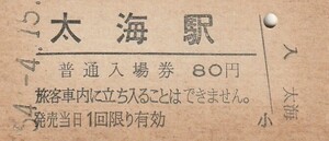 G127.内房線　太海駅　54.4.15【0299】ヤケ有