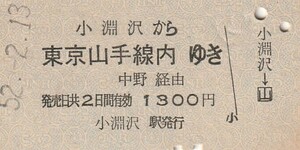 L271.中央本線　小淵沢から東京山手線内ゆき　中野経由　52.2.13