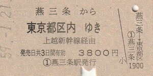 P441.弥彦線　燕三条から東京都区内ゆき　上越新幹線経由　59.1.21