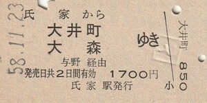 P492.東北本線　氏家から大井町　大森ゆき　与野経由　58.11.23