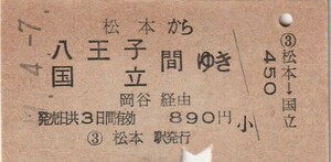 L422.篠ノ井線　松本から八王子・国立　間ゆき　岡谷経由　#.4.7