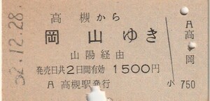 P680.東海道本線　高槻から岡山ゆき　山陽経由　52.12.28