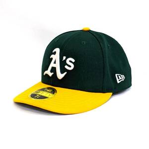 【5592】NEW ERA ニューエラ LOW PROFILE ロープロファイル アスレチックス A‘s cap サイズ 7 1/4 57.7cm 帽子 キャップ グリーン 緑色