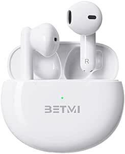 BETMI-本物のワイヤレスイヤホン-インイヤーブルートゥース5.1 ヘッドフォン -40 H再生時間、IPX 5防水TWSスポー