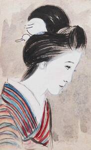 Art hand Auction ◆ Yumeji Takehisa: Hand-painted postcards of beauties Representative painter of the Taisho era, ancient documents, Chinese Tang paintings 2, Painting, Japanese painting, person, Bodhisattva