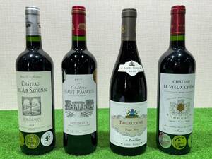 （1044）CHATEAU　フランス　ワイン　果樹酒　BORDEAUX　4本セット