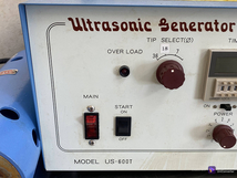 E027 Ultrasonic Homogenizer Generator US-600T 日本精機 超音波ホモジナイザー 通電確認のみ ジャンク中古_画像4