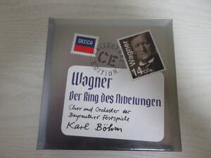 A1114wa-gna- knee bell ng. finger .Wagner Der Ring des Nibelungen CD14 sheets set abroad record DECCA Karl Bohm Karl * beige m German 