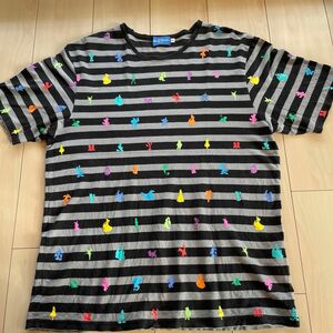 ディズニーリゾート　 半袖Tシャツ Tシャツ ボーダー　ミッキー　総柄　キャラクター　レディース　メンズ