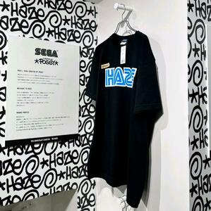 極少 即発送 ≪即決 送料無料 ≫ ERIC HAZE SEGA POGGY S/S TEE BLACK XL ヘイズ セガ 公式 コラボ Tシャツ 半袖 LOGO 30周年記念 RE・HAZE