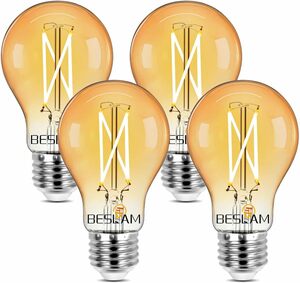 調光-4個セット BESLAM LED電球 フィラメント電球 調光器対応 E26 60W形相当 電球色 2700K 806lm L