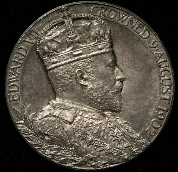 イギリス　エドワード7世戴冠式シルバーメダル　1902