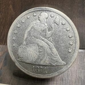 アメリカ1ドル銀貨　女神座像　1871年