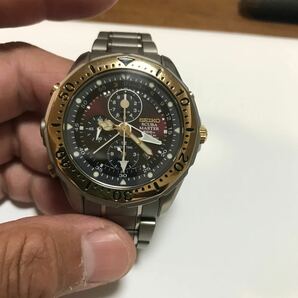 SEIKO スキューバマスター200m プロスペックス 電池交換済み 防水性不明 チタン 現状渡し ジャンクの画像1