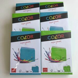ELCO カラー封筒 洋2 定形サイズ 2色×75枚 計150枚入