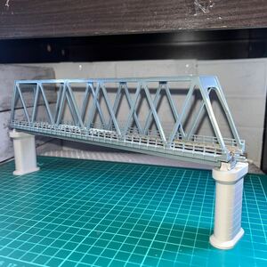 TOMIX 単線トラス形鉄橋（F）青色 PC橋脚・2本付 3030