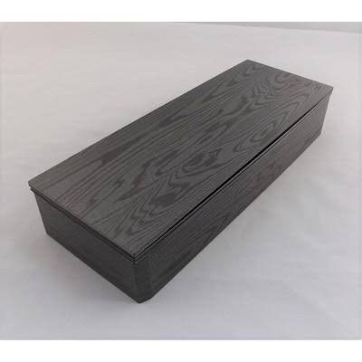 使い捨て弁当容器 ワン折重107×40焼杉黒本体/A黒底/落し蓋セット 50枚