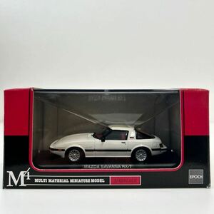 M4 MTECH 1/43 MAZDA SAVANNA RX-7 M Tec Mazda Savanna SA22C white old car minicar model car 