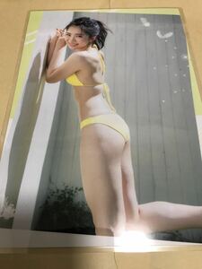 ★厚手ラミネート加工 150μ 切り抜き★奈良未遥 NGT48 6ページ 水着 A4