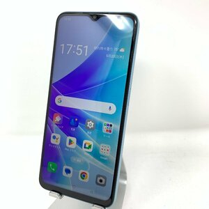 【中古美品/箱あり】OPPO A77/128GB/Blue/17198