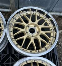 BBS 鍛造 RS733 サイズ17x8J/ ET+36 / RS736 サイズ17x9J/ET+39 / PCD 114.3/5H/ ハブ径約73mm４本セット　状態良好　美品_画像5