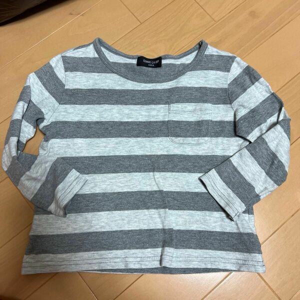 コムサ　ボーダー 長袖Tシャツ カットソー 