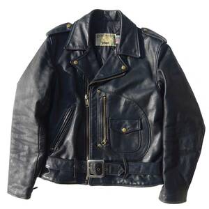  translation USA made Schott Schott Double Rider's 611H Horse Hyde leather jacket horse leather D pocket black black 